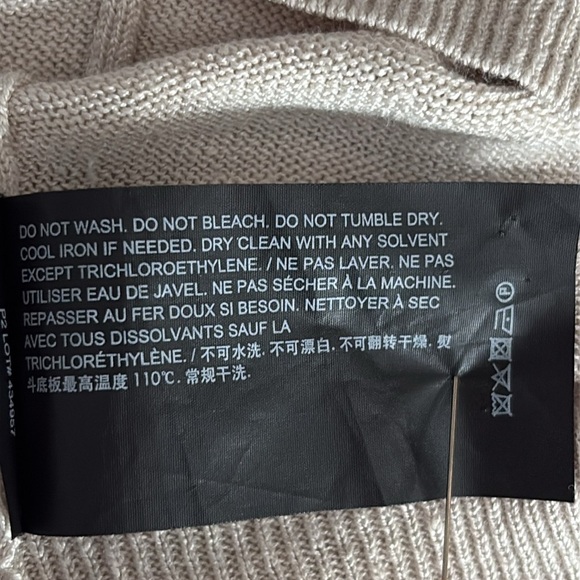 Theory V Neck Linen & Viscose Pullover Knit Top in Beige - Size Small - Picture 7 of 7